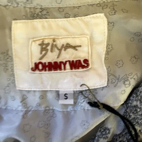 JW Los Angeles Nanoe Embroidered Silk Relaxed Tunic Small Collared South Western - Picture 8 of 12